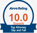 Avvo Rating 10.0 Superb Top Attorney Slip and Fall